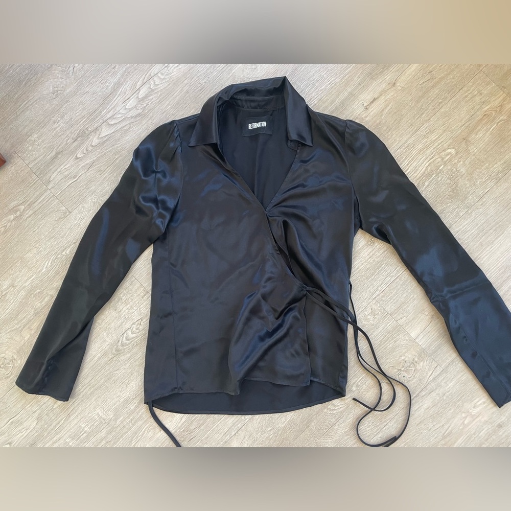 Reformation silk blouse